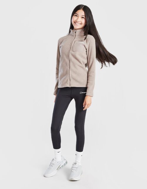 Berghaus Girls' Full Zip Fleece Top Junior - Grijs, Grijs