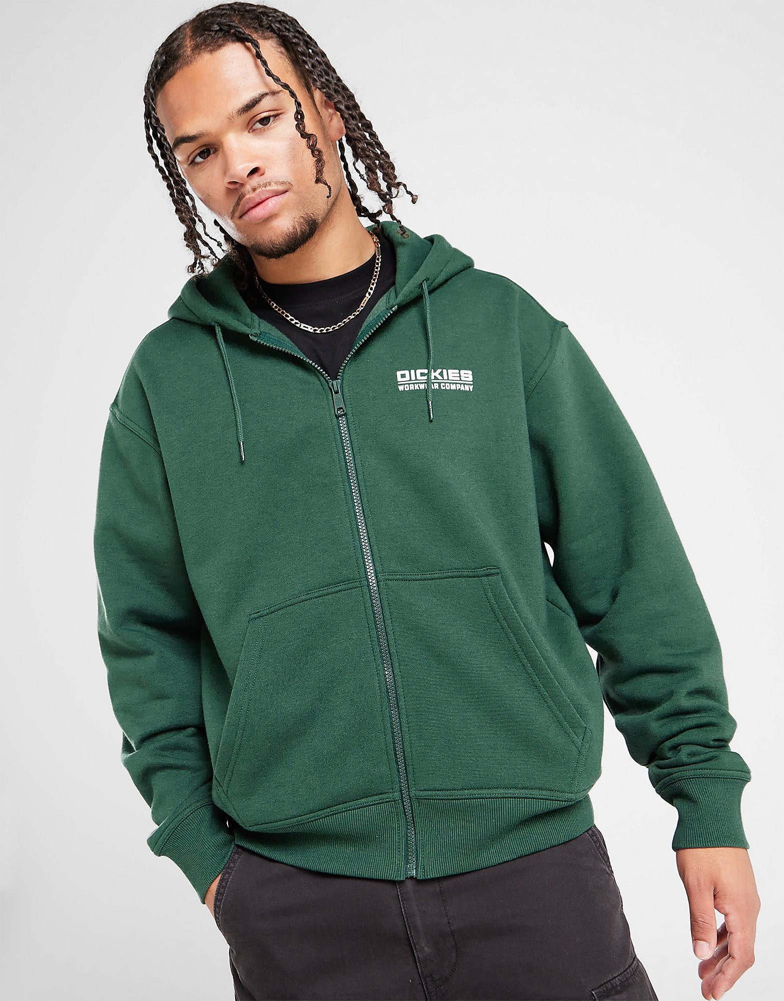 Dickies Bolivar Full Zip Hoodie - Groen- Heren, Groen Dickies Bolivar Full Zip Hoodie - Groen- Heren, Groen