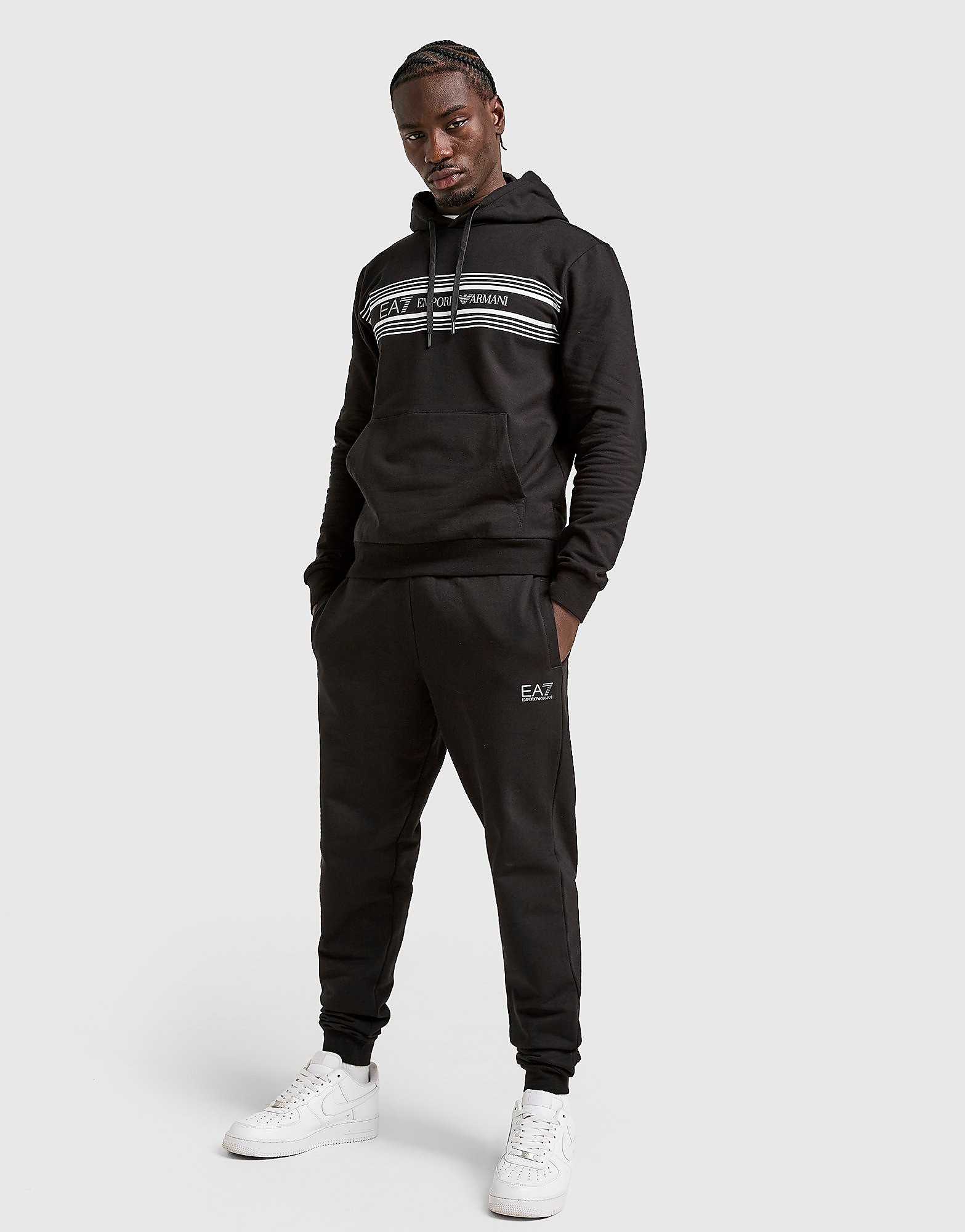 EA7 Emporio Armani Lines Overhead Tracksuit - Zwart- Heren, Zwart EA7 Emporio Armani Lines Overhead Tracksuit - Zwart- Heren, Zwart