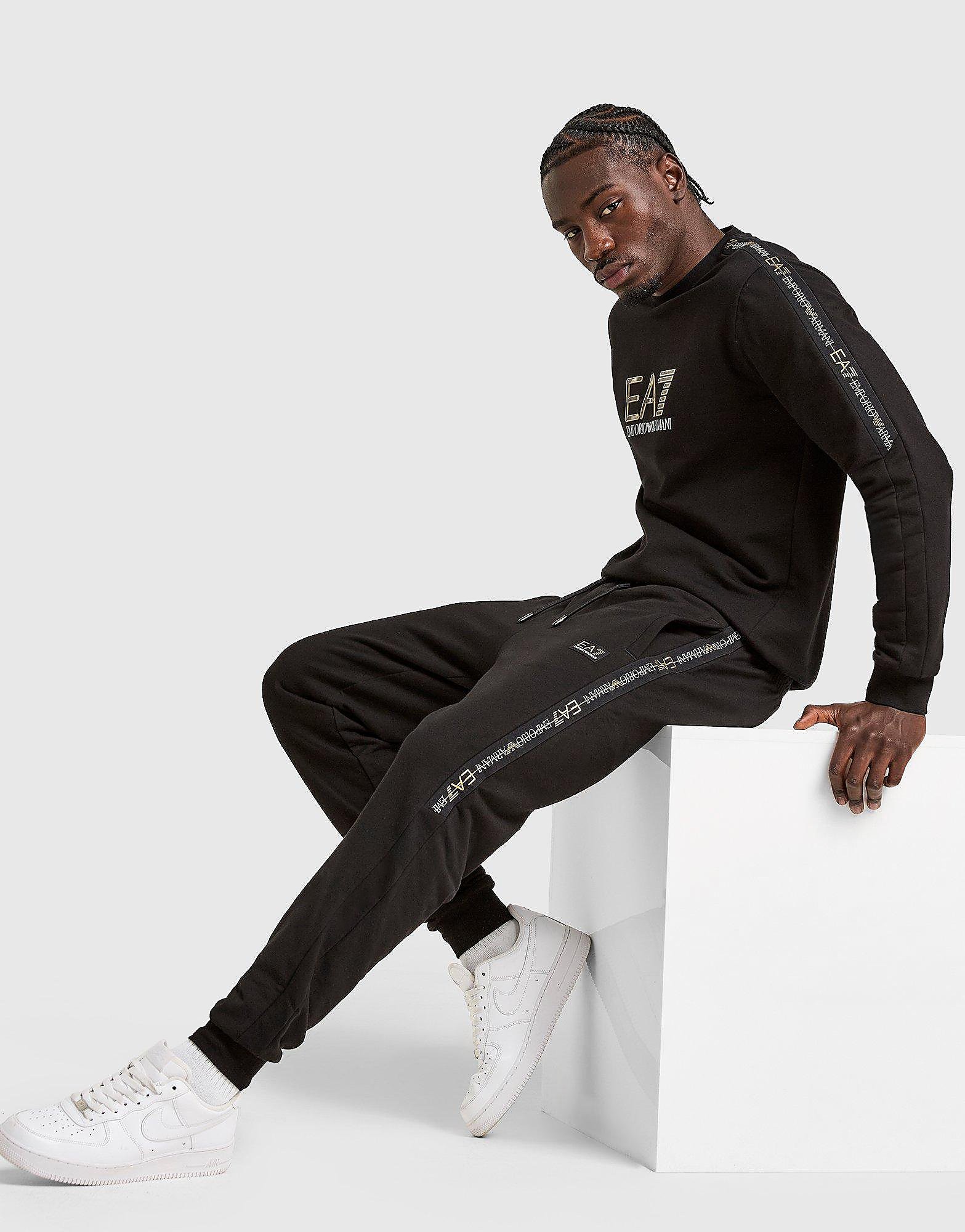 EA7 Emporio Armani Tape Joggers - Zwart- Heren, Zwart EA7 Emporio Armani Tape Joggers - Zwart- Heren, Zwart