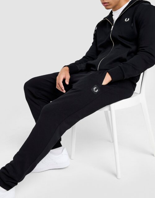 Fred Perry Badge Cuffed Joggers - Zwart- Heren, Zwart