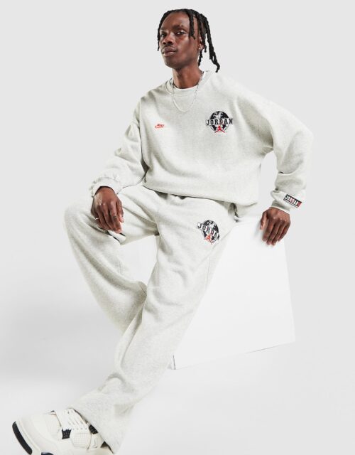 Jordan Globe Open Hem Joggers - Grijs- Heren, Grijs