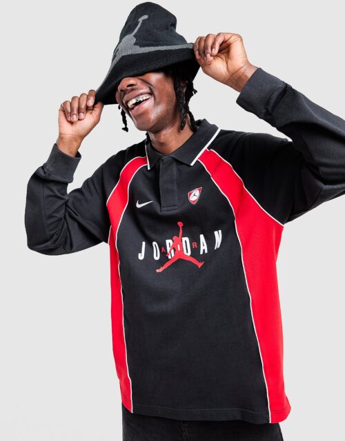 Jordan Polo Long Sleeve Jersey - Zwart- Heren, Zwart