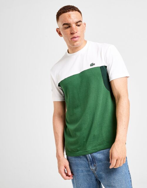 Lacoste Colour Block Panel T-Shirt - Groen- Heren, Groen