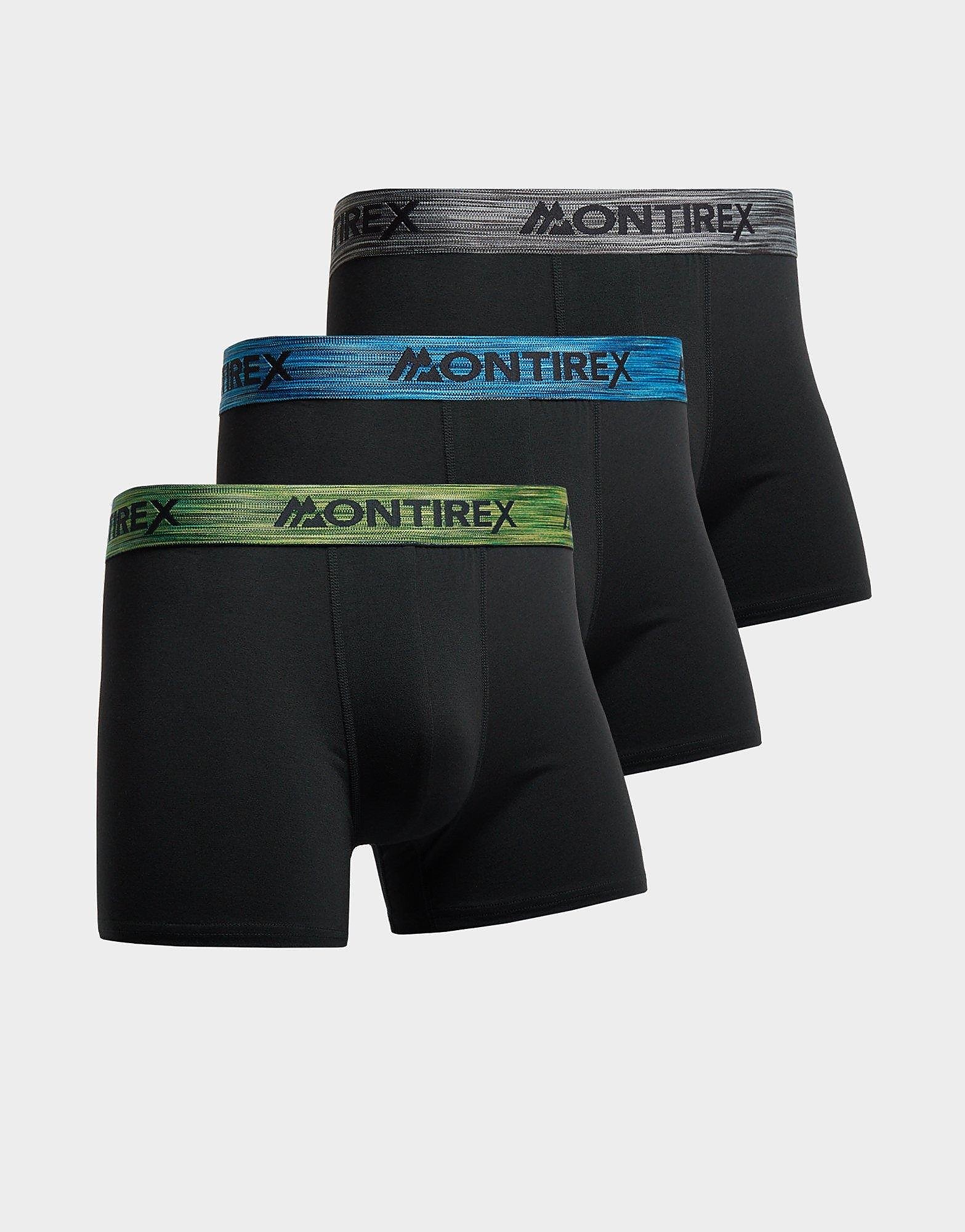 MONTIREX 3-Pack Boxers - Zwart- Heren, Zwart MONTIREX 3-Pack Boxers - Zwart- Heren, Zwart