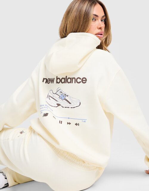 New Balance 740 Overhead Hoodie - Crème- Dames, Crème