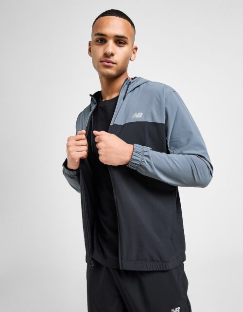 New Balance Colour Block Woven Jacket - Zwart- Heren, Zwart