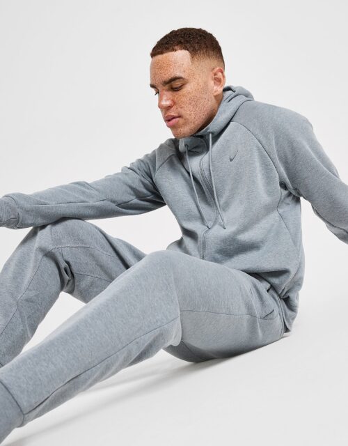 Nike Dri-FIT UV performancehoodie met rits over de hele lengte voor heren Primary Fleece - Grijs- Heren, Grijs