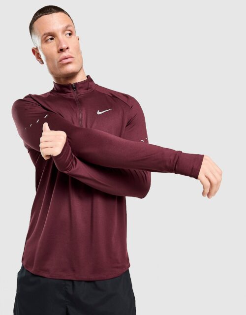Nike Dri-FIT hardlooptop met korte rits voor heren Stride - Rood- Heren, Rood