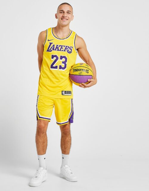 Nike Los Angeles Lakers Icon Edition Swingman Men's Nike NBA Shorts - Amarillo- Heren, Amarillo