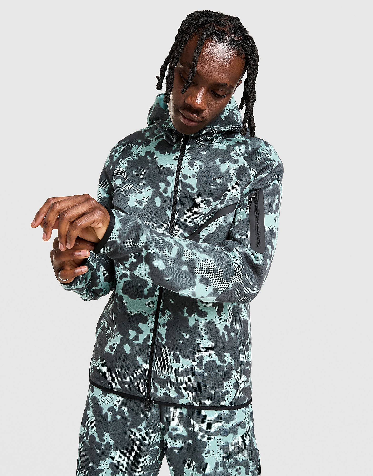 Nike Tech Fleece Camo Hoodie - Blauw- Heren, Blauw Nike Tech Fleece Camo Hoodie - Blauw- Heren, Blauw
