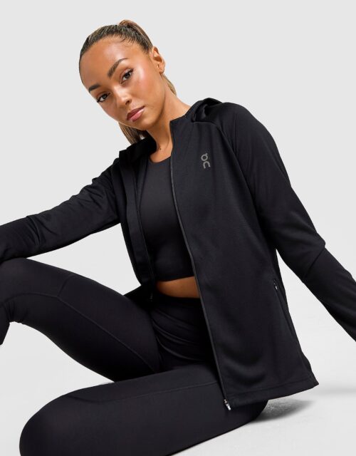 On Running Onclimate Full Zip Hoodie - Zwart- Dames, Zwart