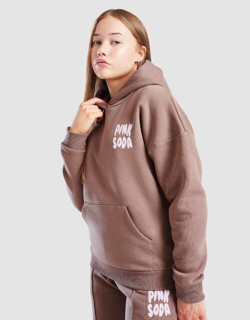 Pink Soda Sport Girls' Mix Overhead Hoodie Junior - Bruin - Kind, Bruin