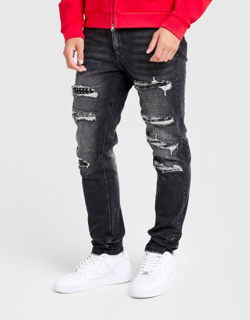 Supply & Demand Paze Slim Ripped Jeans - Blauw- Heren, Blauw