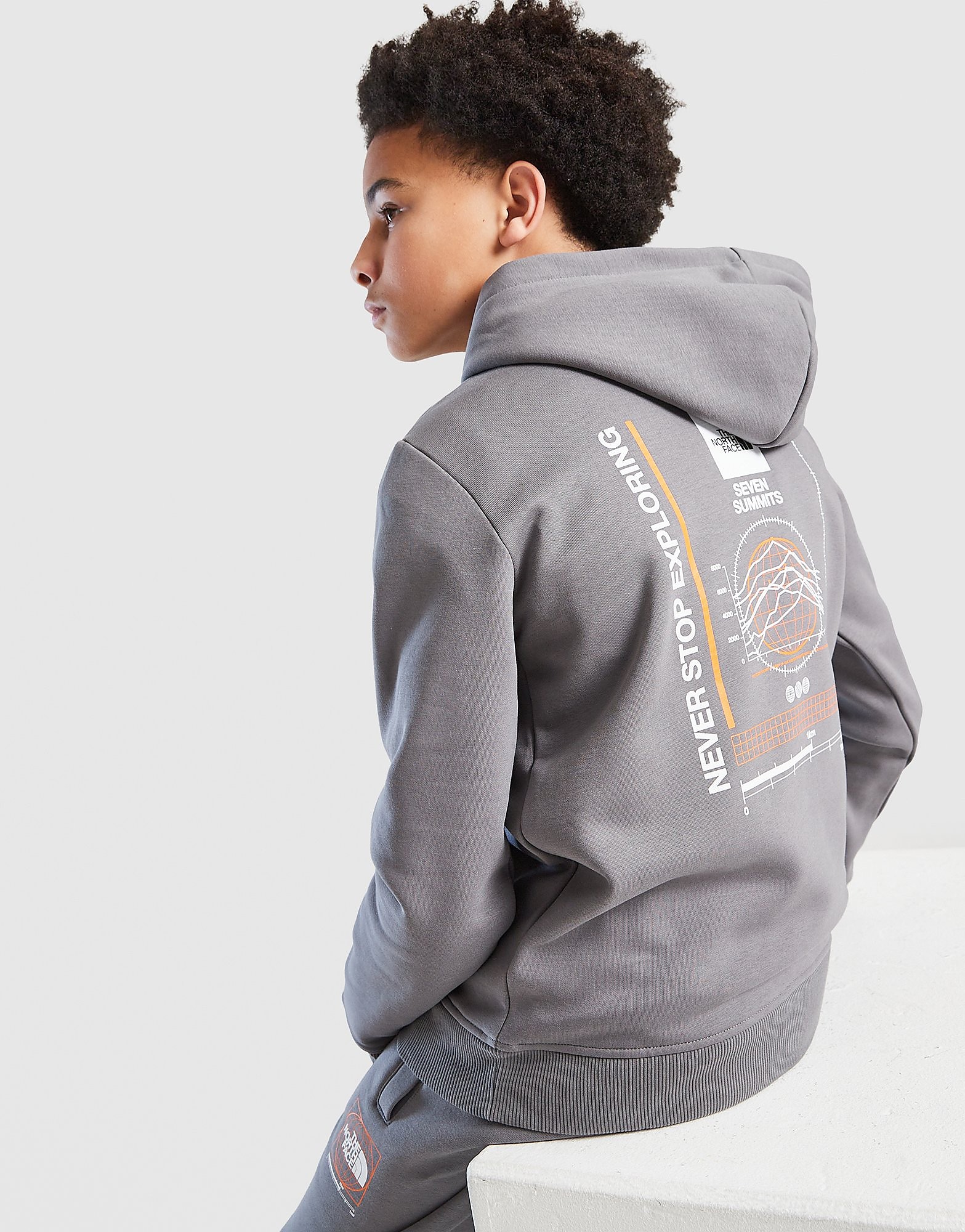 The North Face Graphic Hoodie Junior - Grijs - Kind, Grijs The North Face Graphic Hoodie Junior - Grijs - Kind, Grijs