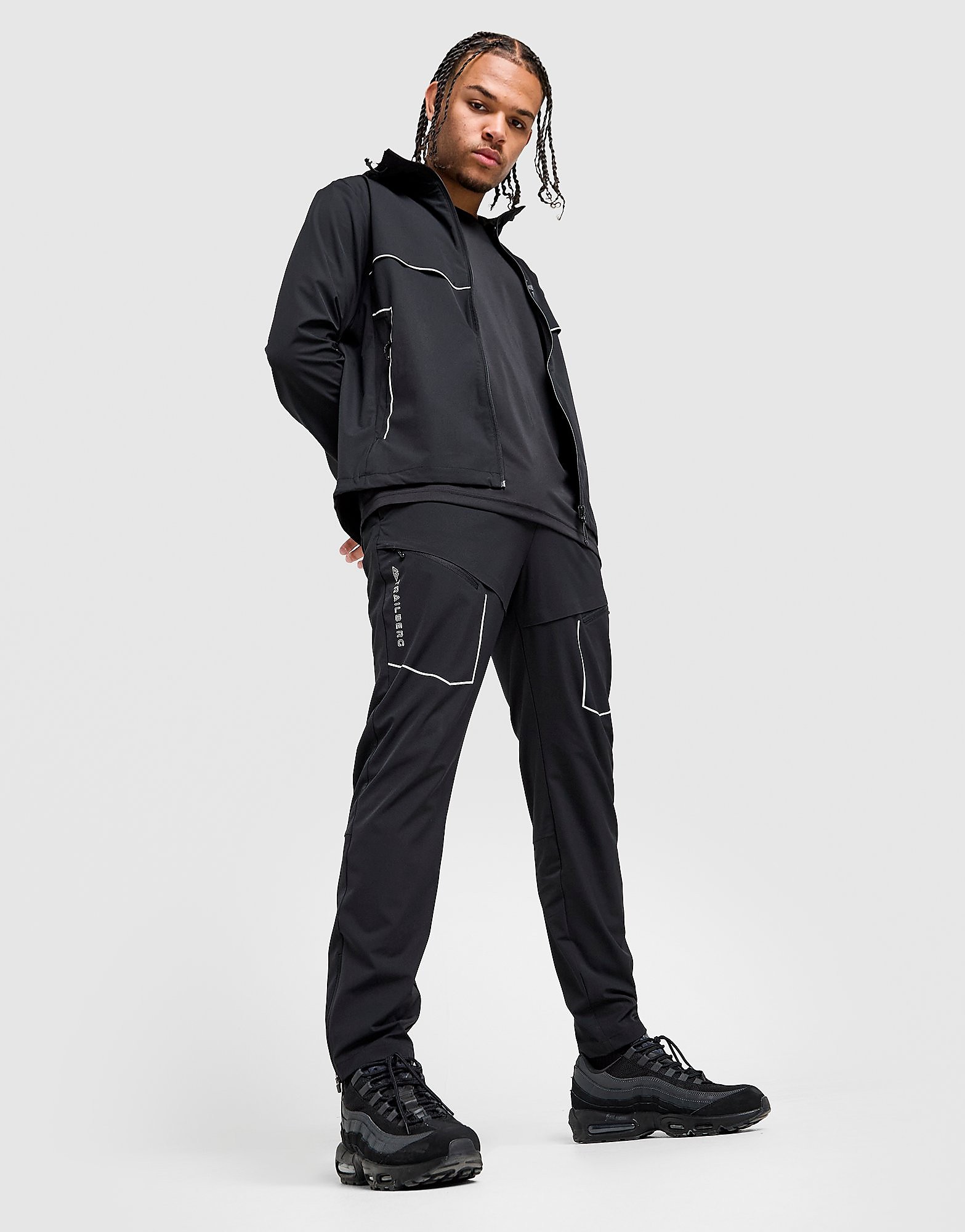 Trailberg Zion Woven Track Pants - Zwart- Heren, Zwart Trailberg Zion Woven Track Pants - Zwart- Heren, Zwart