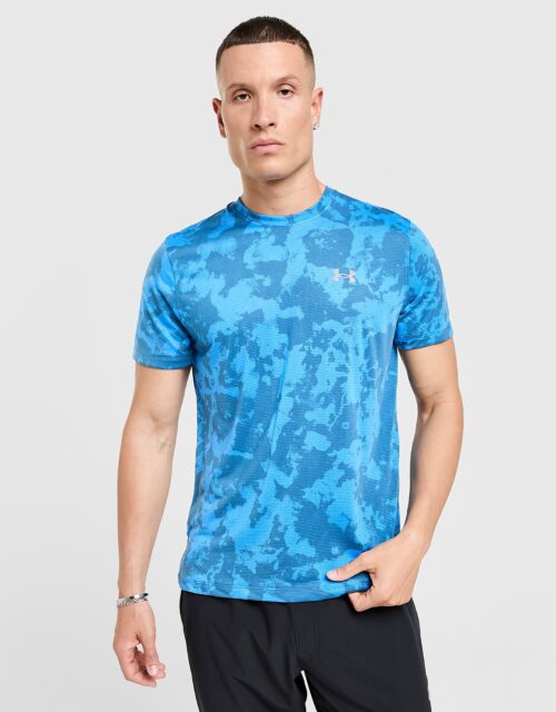 Under Armour Launch All Over Print T-Shirt - Blauw- Heren, Blauw