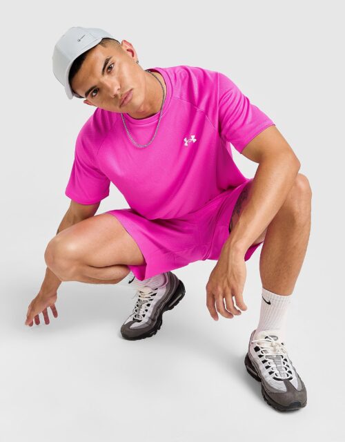 Under Armour Tech Emboss T-Shirt - Roze- Heren, Roze