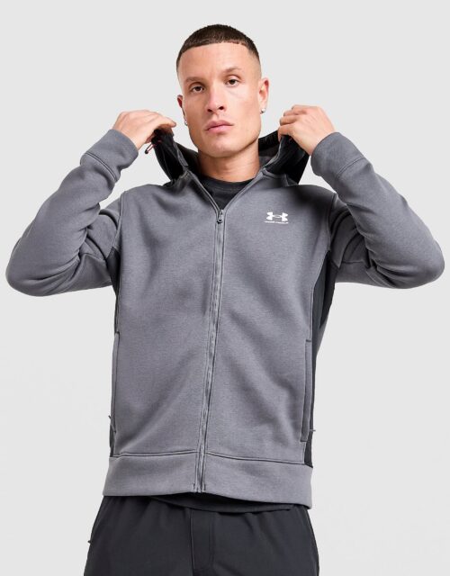 Under Armour Utility Fleece Full Zip Hoodie - Grijs- Heren, Grijs