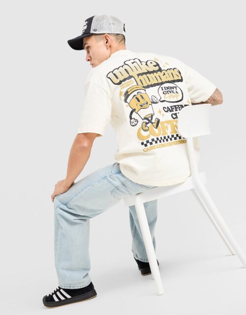 Unlike Humans Espresso T-Shirt - Beige- Heren, Beige