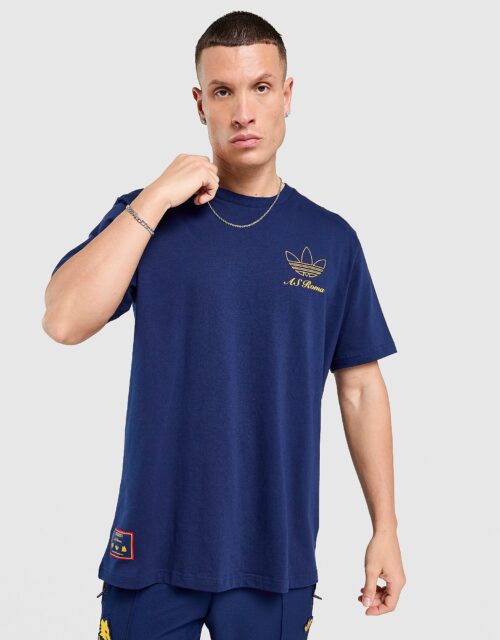 adidas Originals AS Roma Icons T-Shirt - Blauw- Heren, Blauw