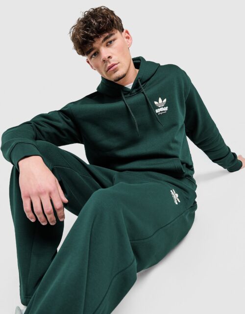 adidas Originals Trefoil Bubble Oversized Hoodie - Groen- Heren, Groen